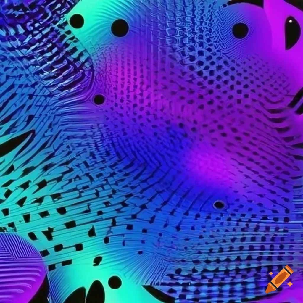 futuristic funky pattern graphics