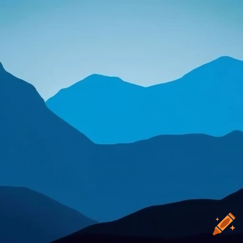 geometric blue ridge mountains landscape