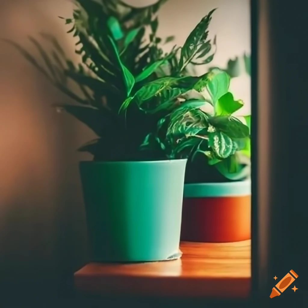indoor potted plants in an apartment