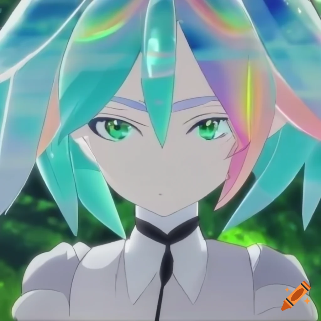screenshot of an opal gem character from Land of the Lustrous anime
