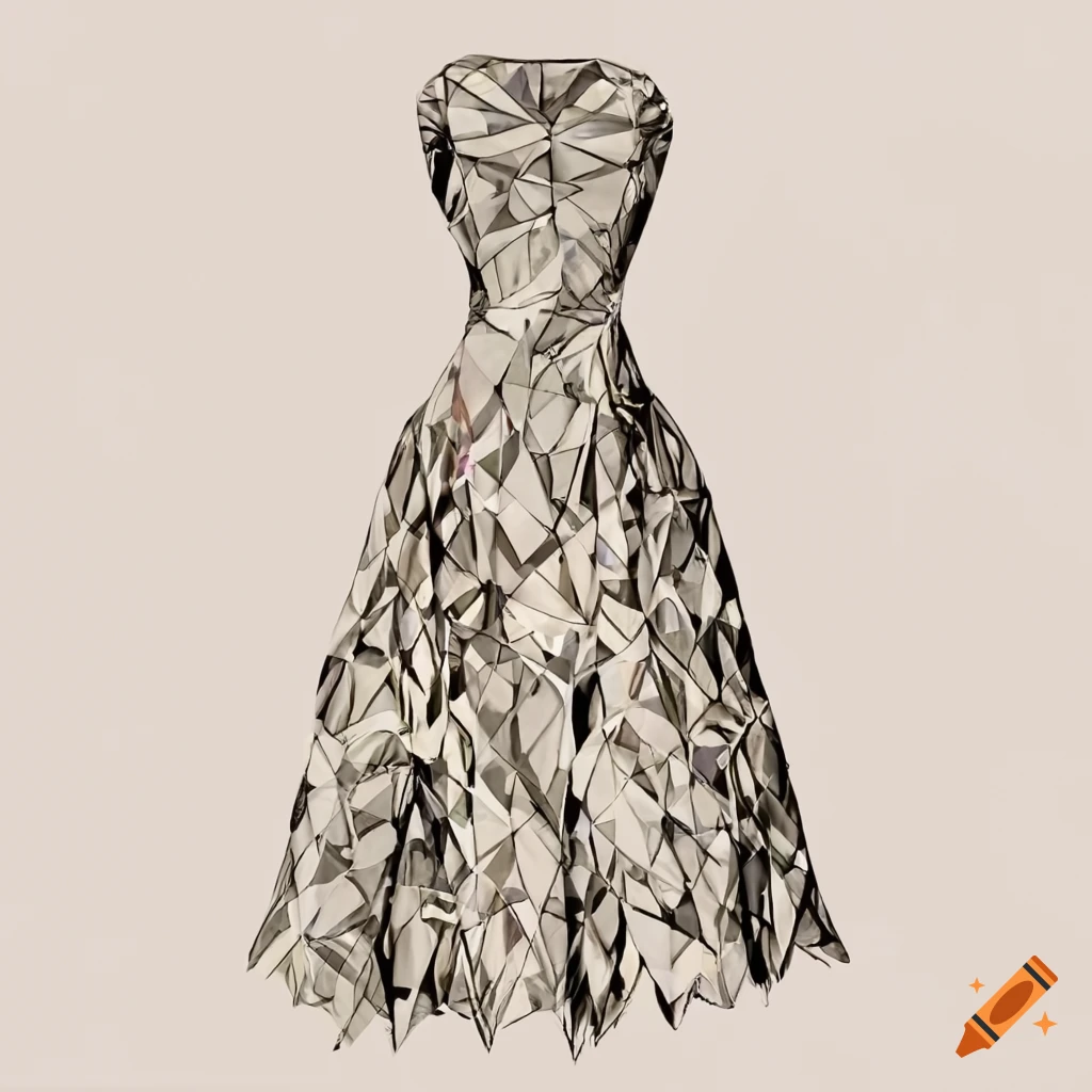 dress with diamond pattern