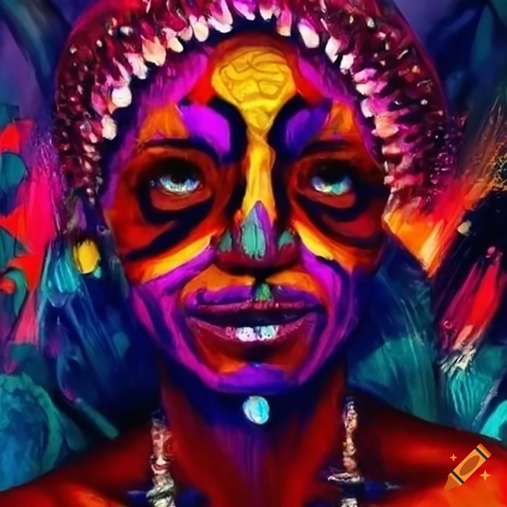 colorful painting of Voodoo Loa spirits