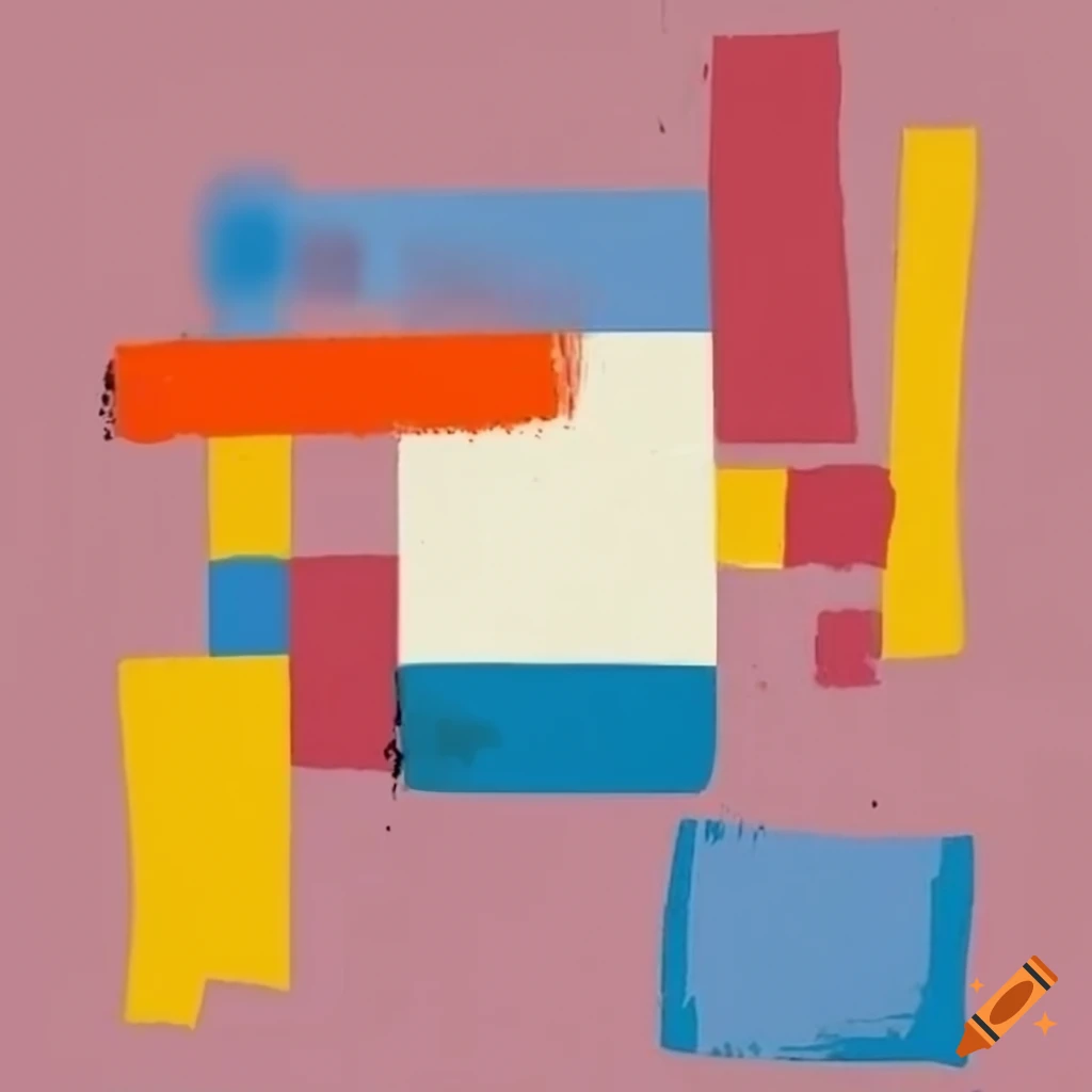 colorful abstract Bauhaus minimalism postcard