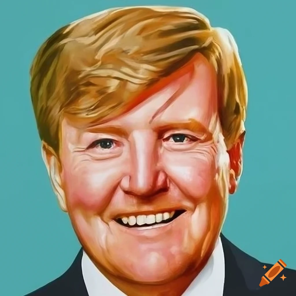 pop-art portrait of king Willem-Alexander