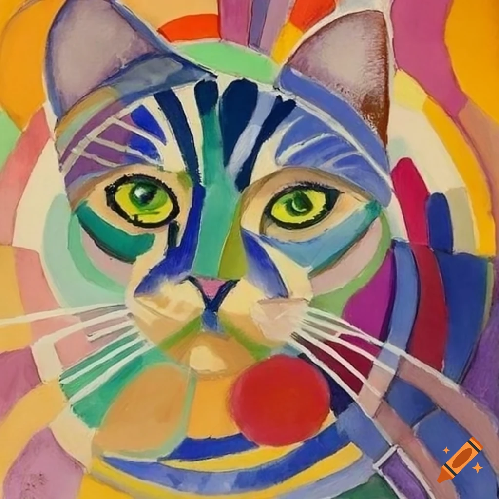 drawing of cats by Robert Delaunay