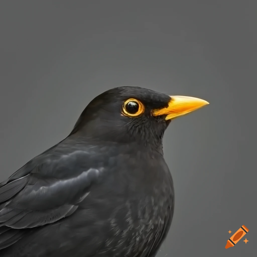 close-up photo of a common blackbird