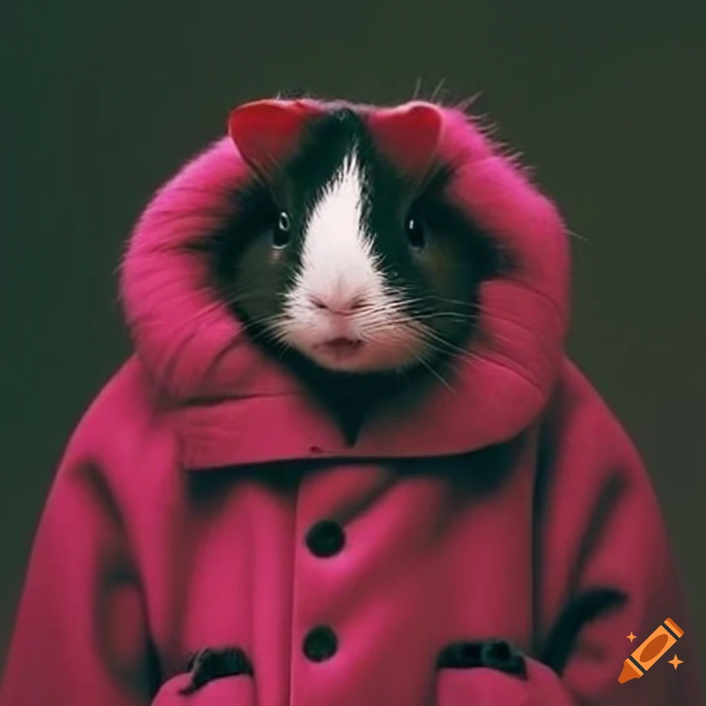 anthropomorphic guinea pig in a stylish jacket