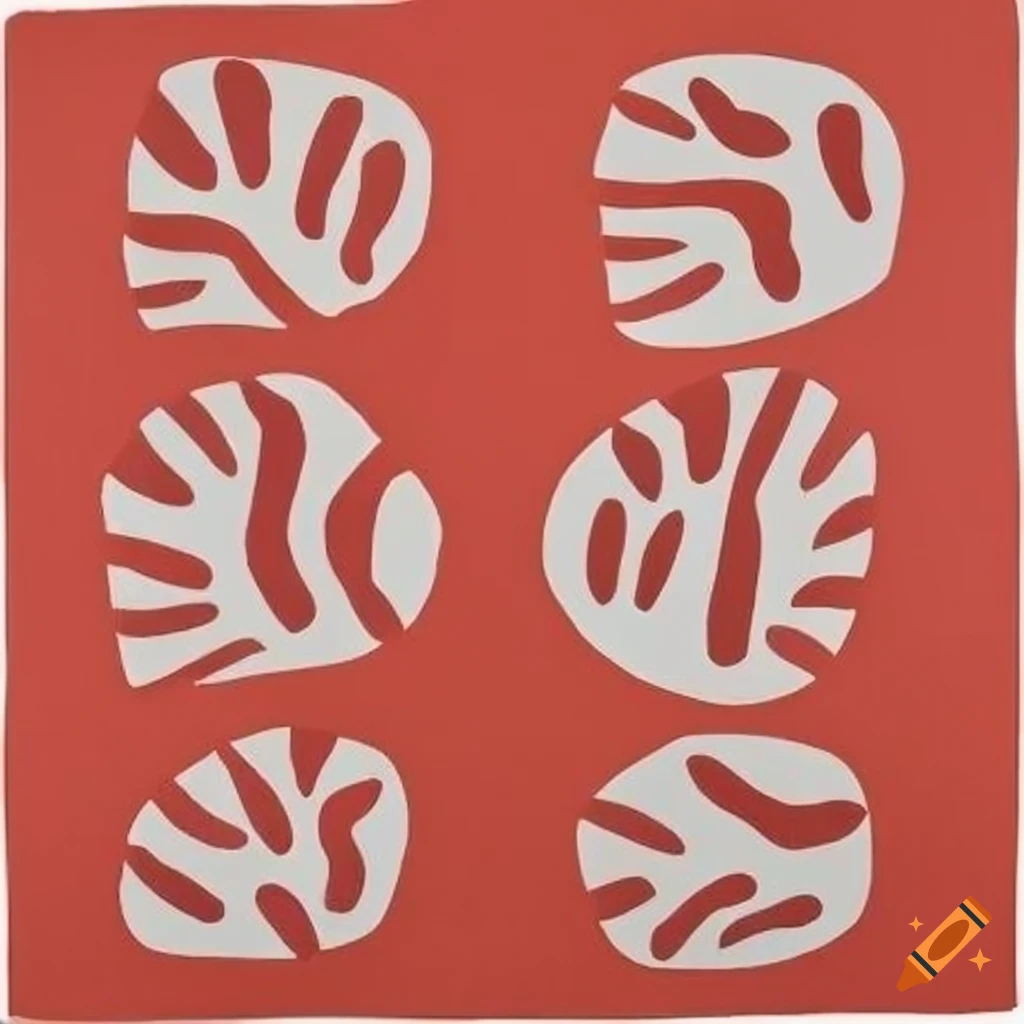 Henri Matisse artwork with coral circles