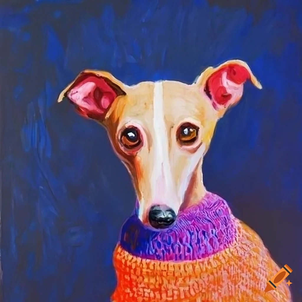 Italian best sale greyhound painting