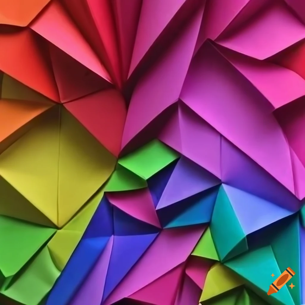 colorful origami paper background