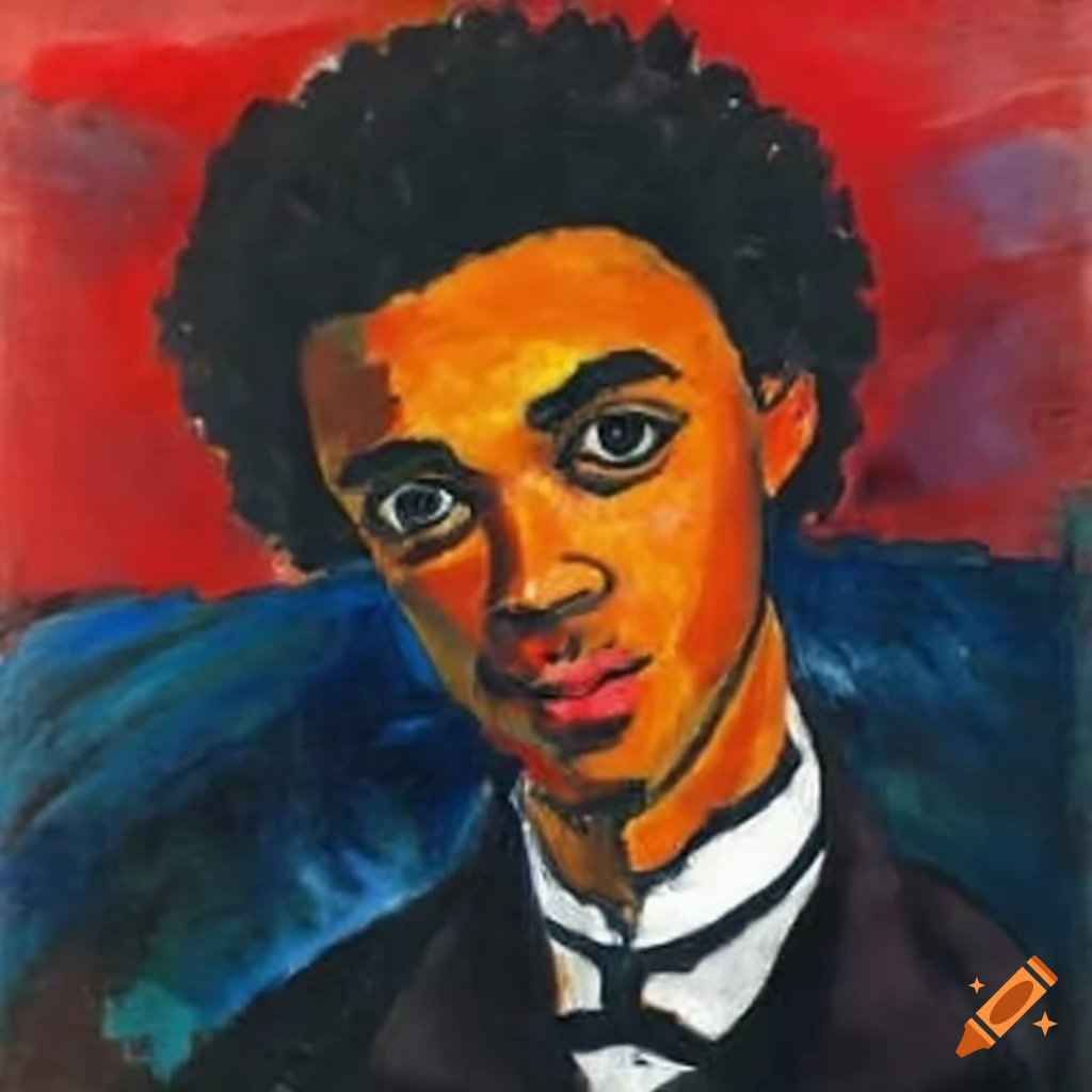 painting of Trent Alexander-Arnold in a vintage suit