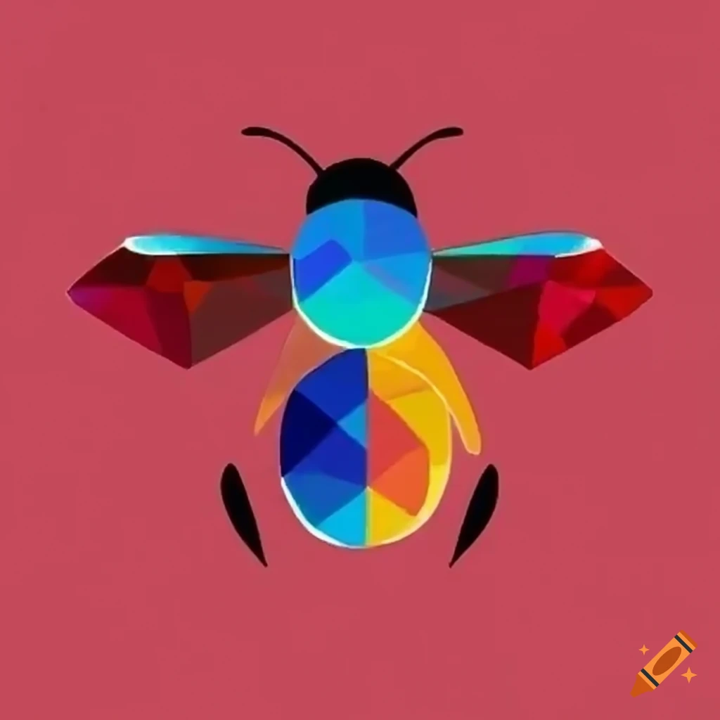 geometric art of a bee