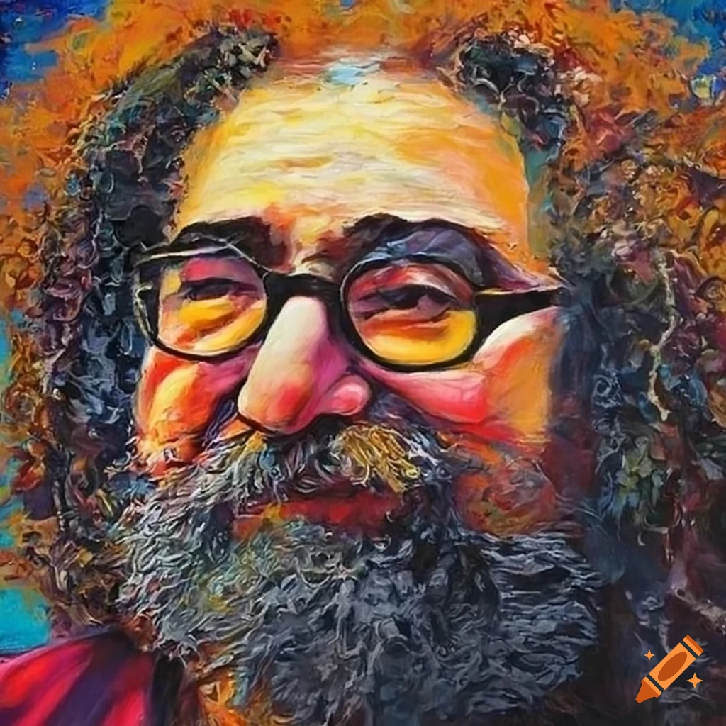 Renaissance painting of Jerry Garcia