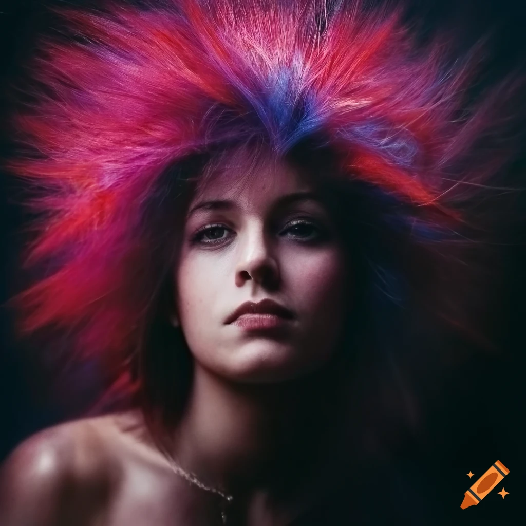 photo of a young woman with a punk style portrait