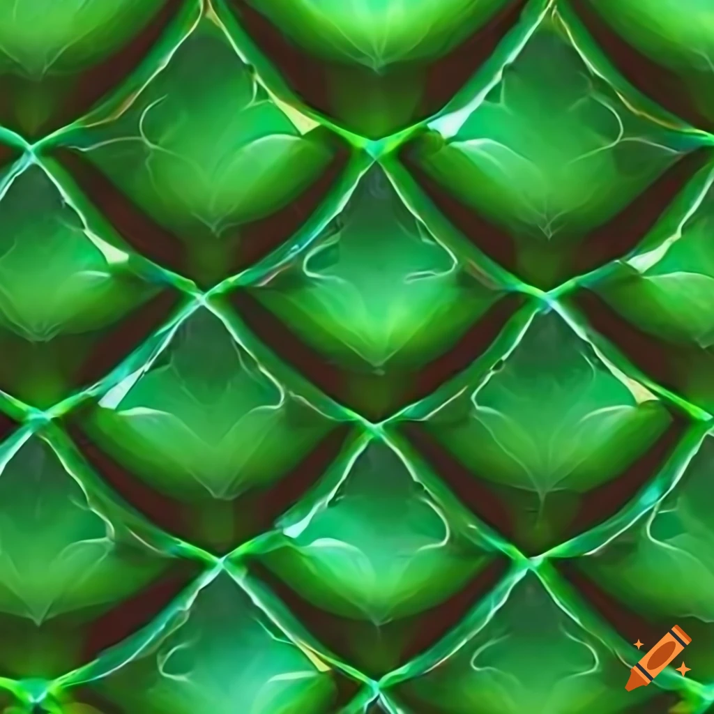 green leaves forming a diamond pattern