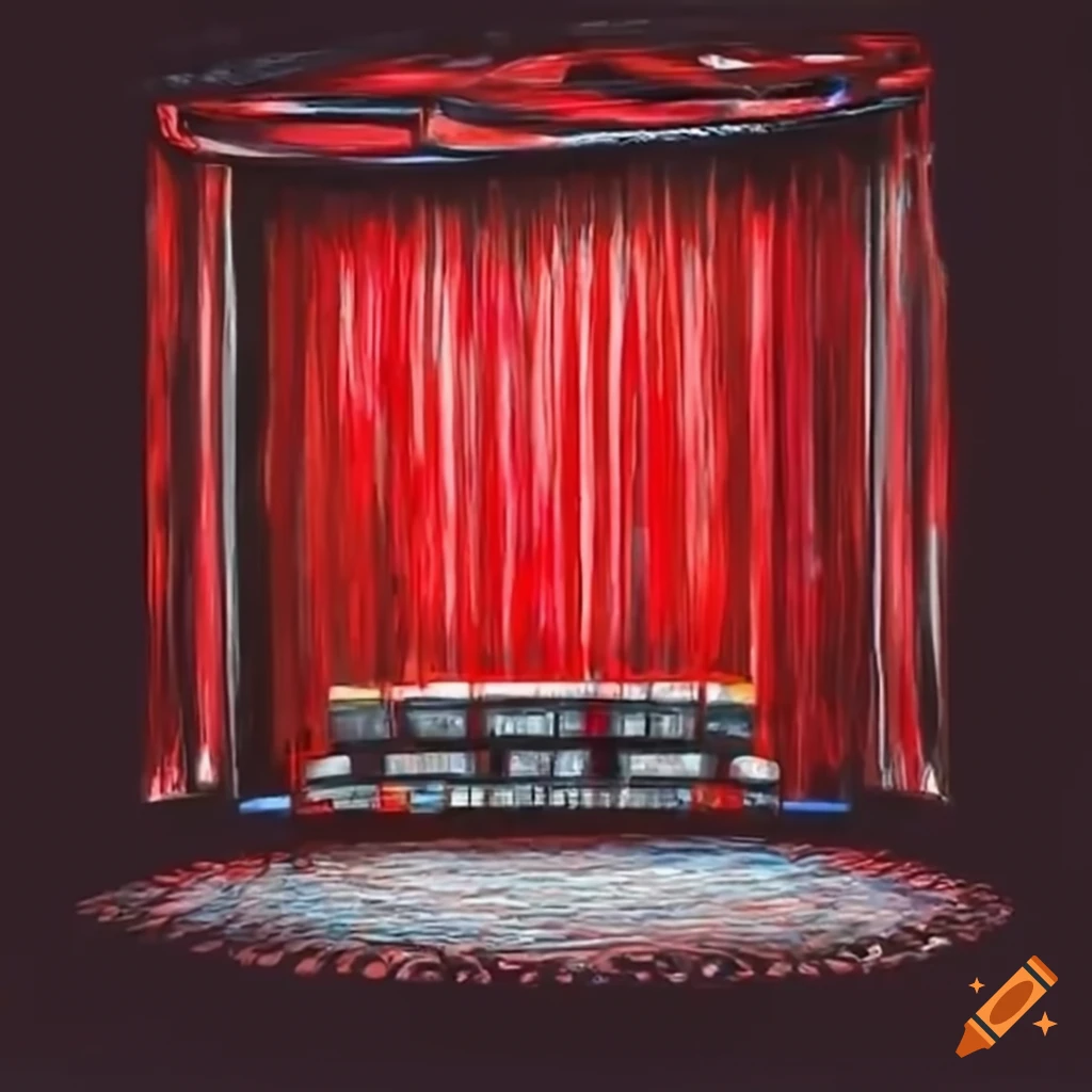 stage curtain drawing