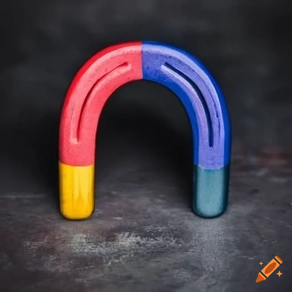 colorful full-size horseshoe magnet