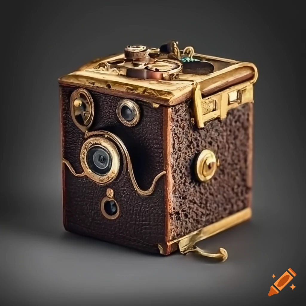 Photo of a steampunk box brownie camera