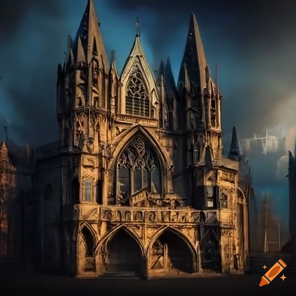 Fantasy school college exterior gothic gothic on Craiyon