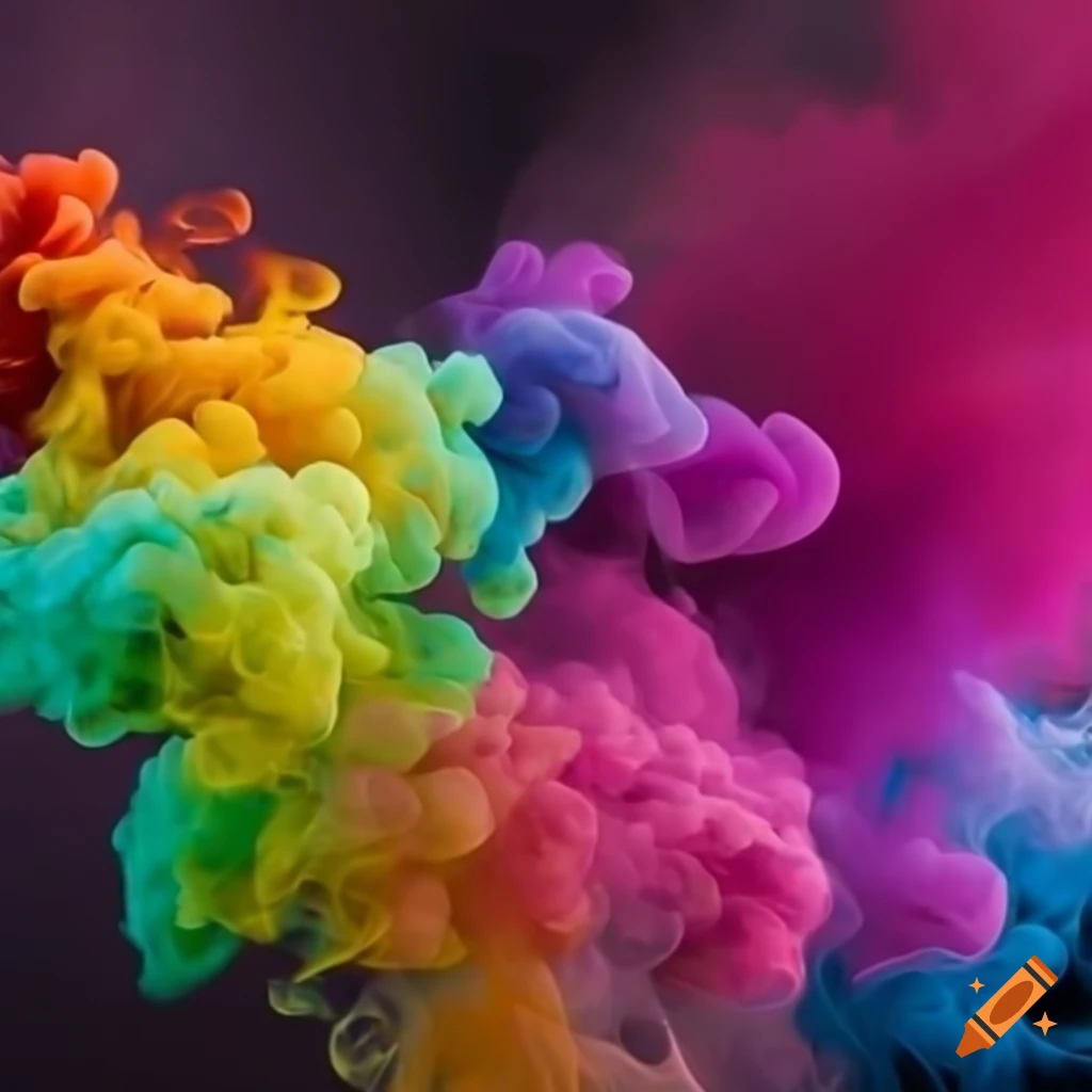 vibrant colorful smoke