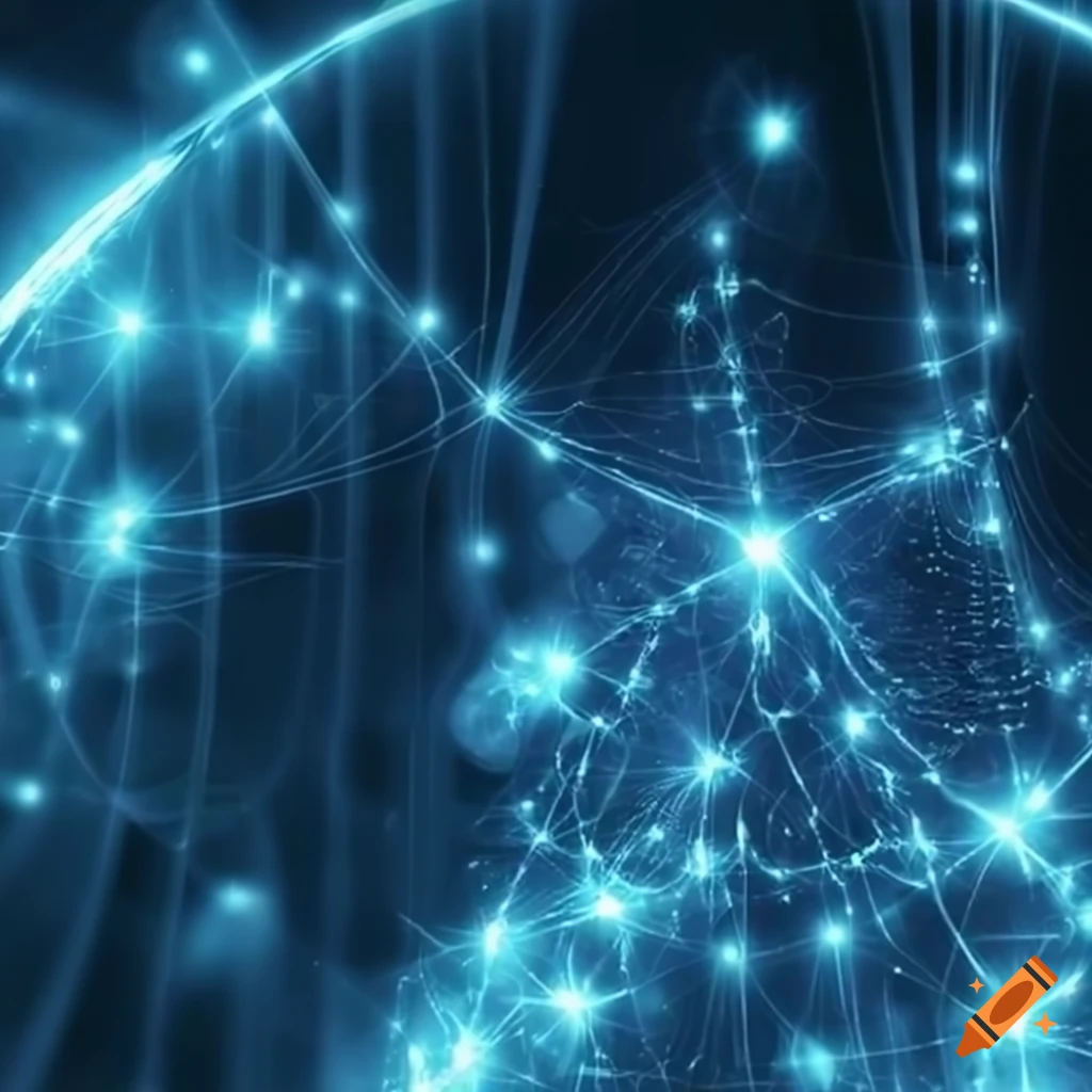 futuristic image of a quantum neural network