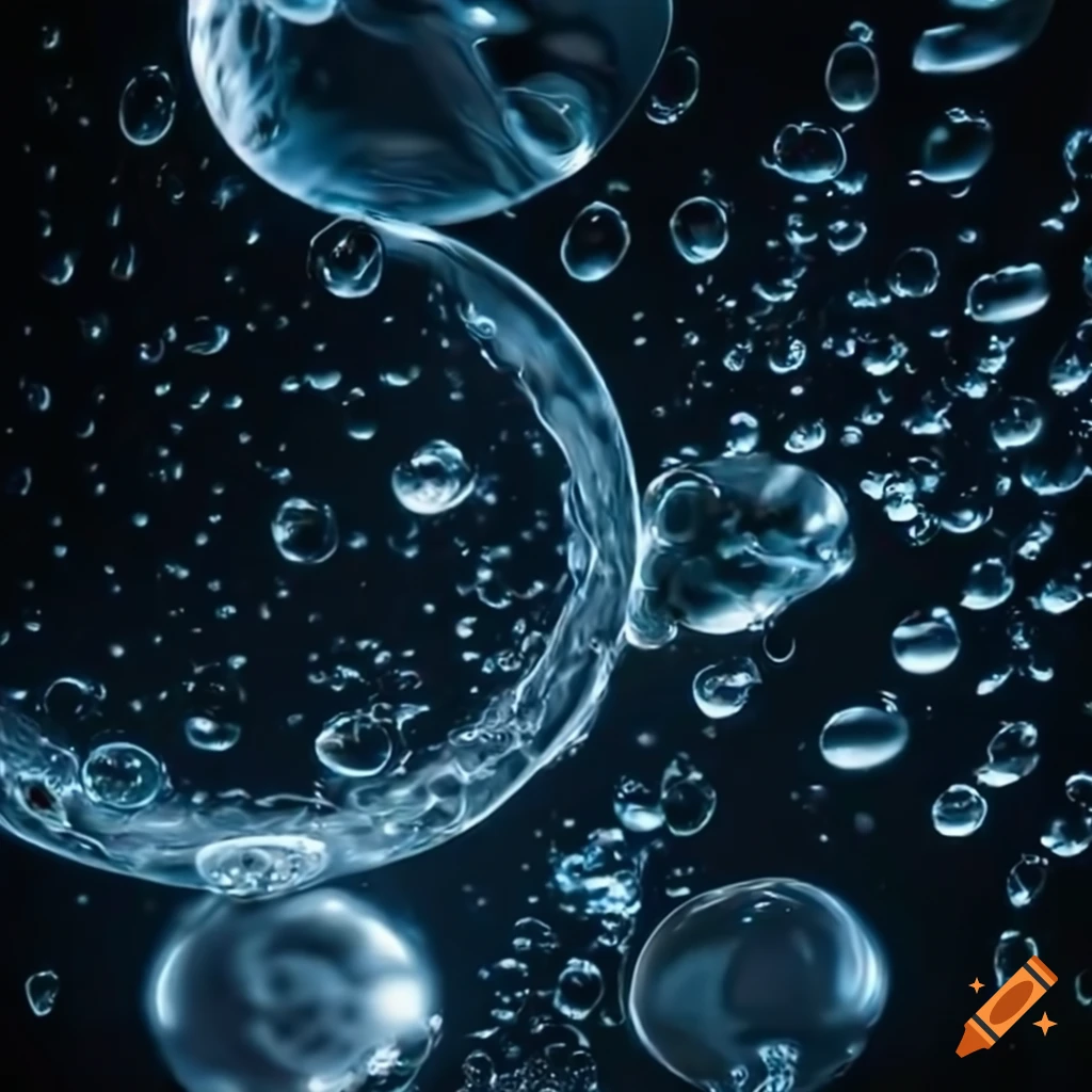 Bubbles and ripple in water