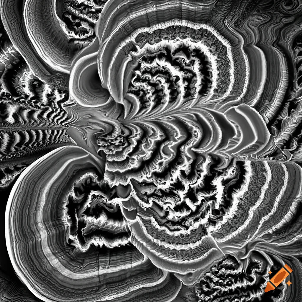 fractal patterns in turkey tail mushroom