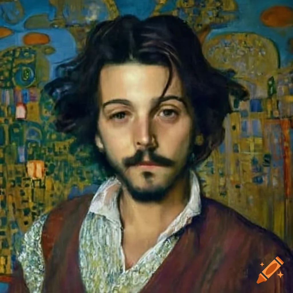 portrait of Diego Luna by Gustav Klimt