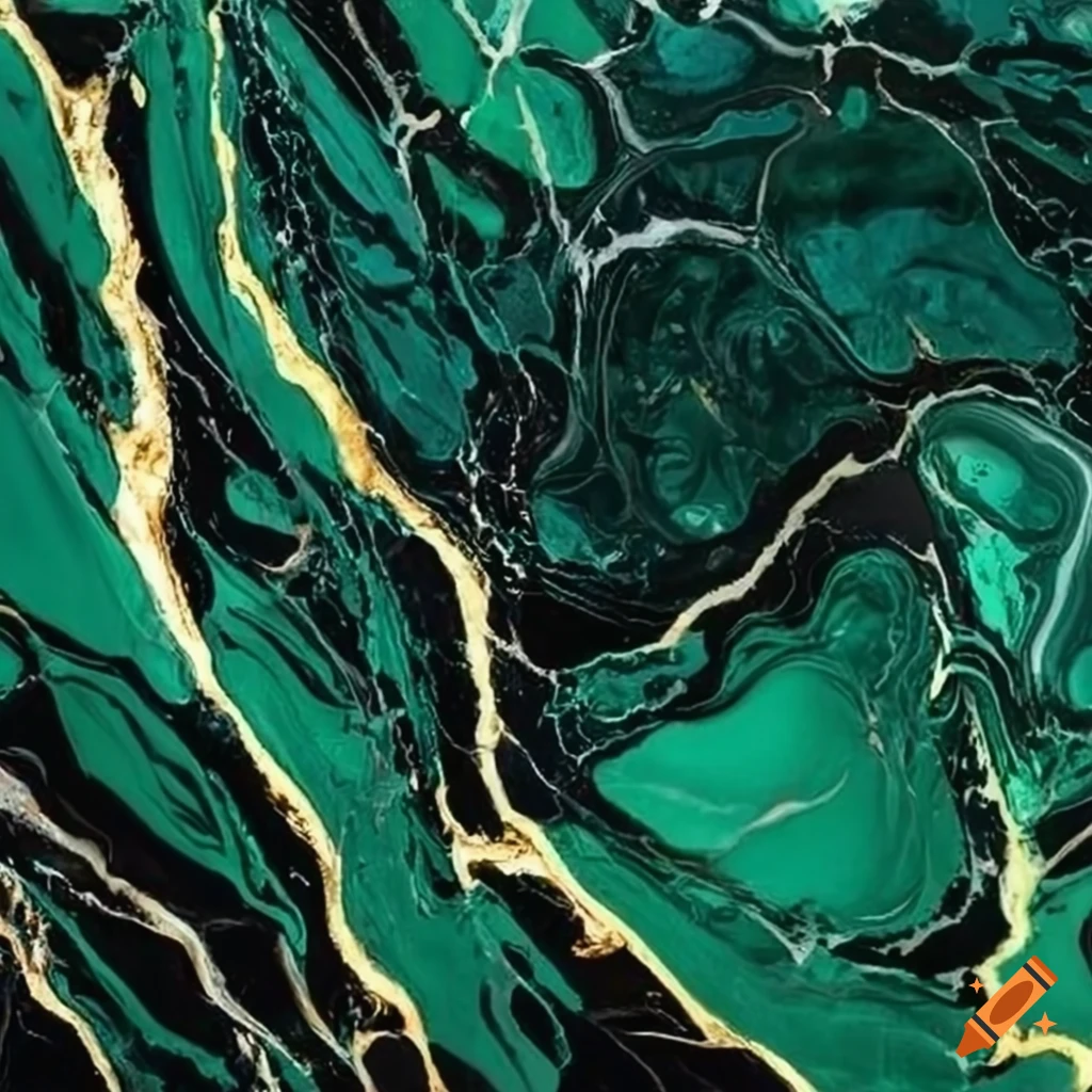 black and green marble texture with gold veins
