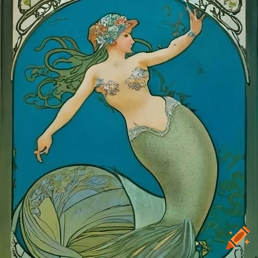 Alphonse mucha mermaid