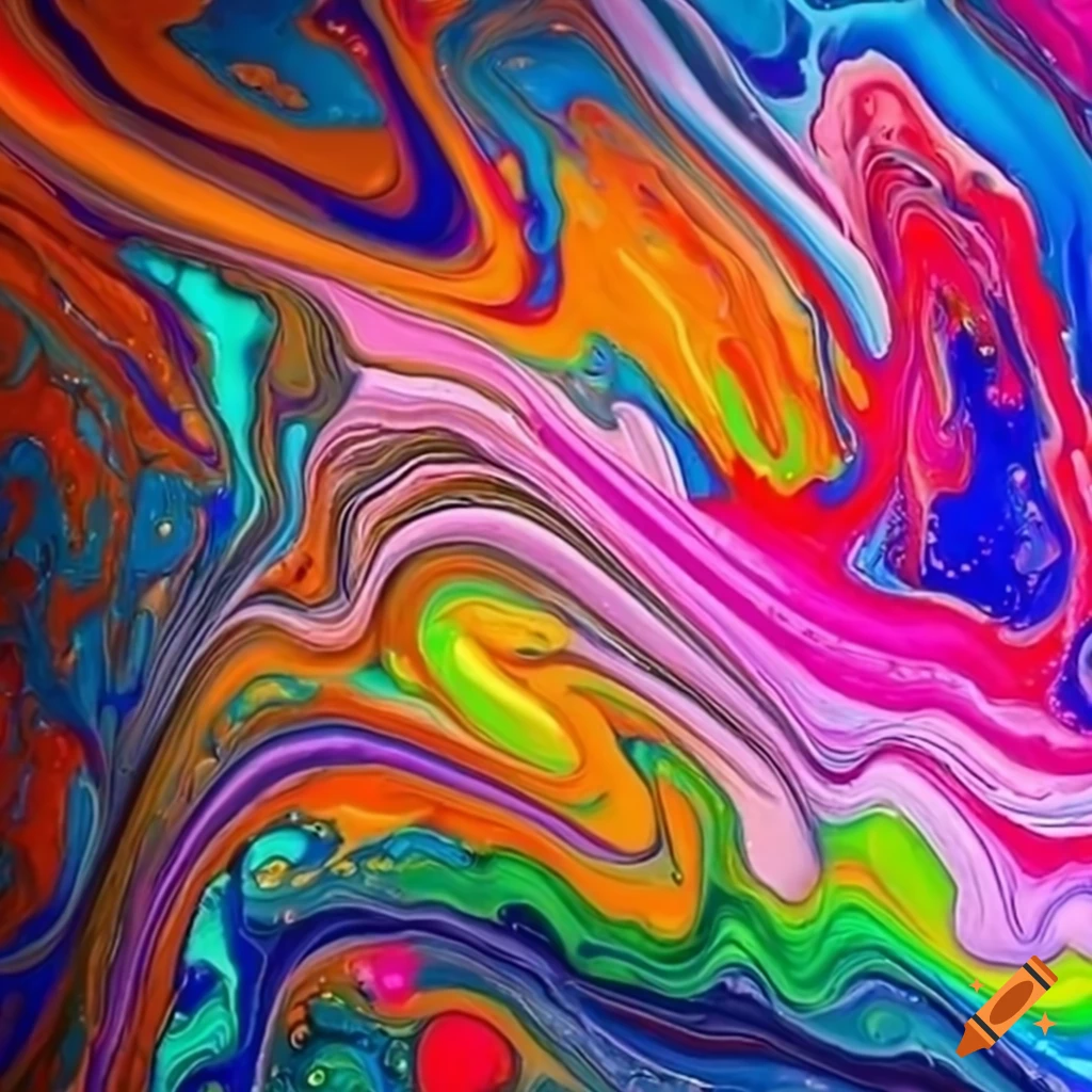 Pour Draw Acrylic paint pour