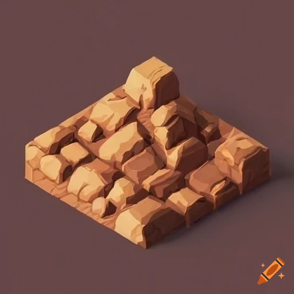 isometric RPG tiles made of sandstone
