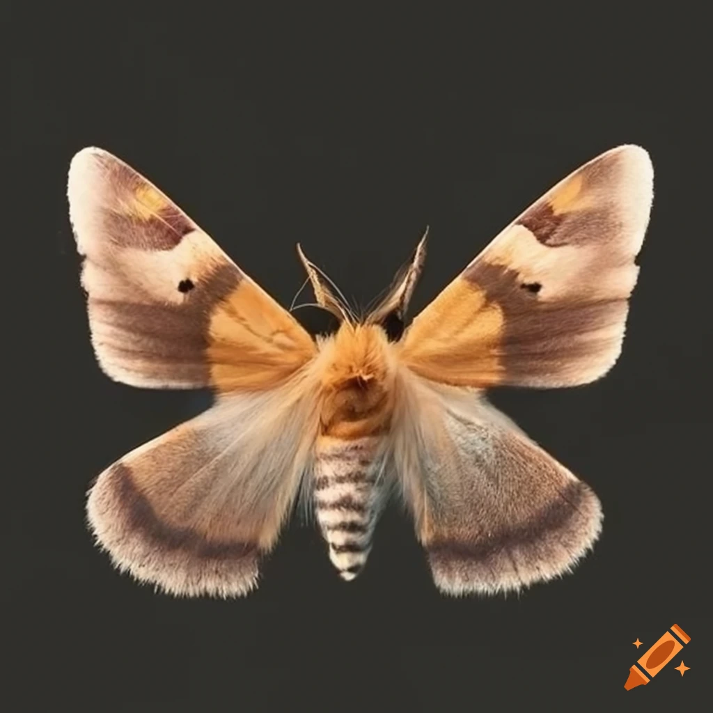 close-up of a fluffy moth