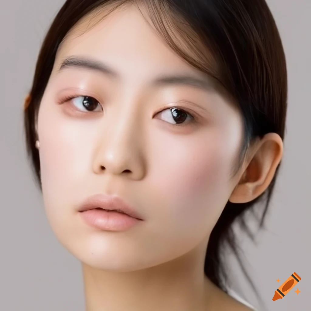 Non studio image of front facing japanese female in their 30s who has double eyelid in even