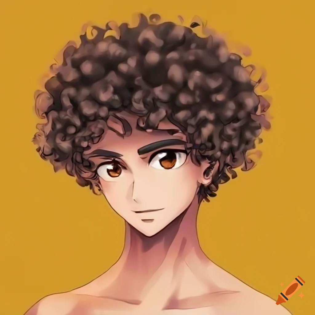 Anime boy with short curly hair, hair anime draw - thirstymag.com