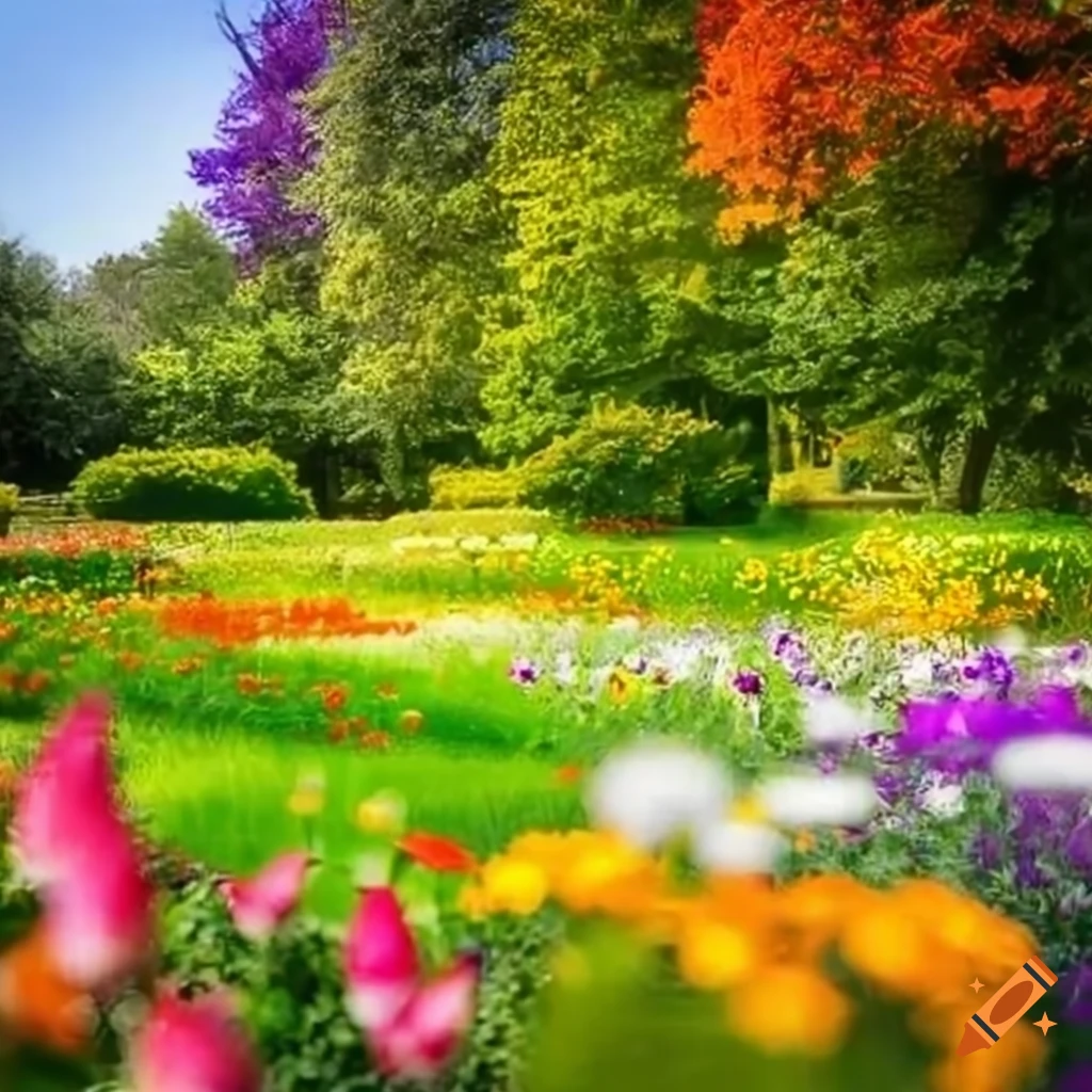 vibrant flowers blooming in a garden