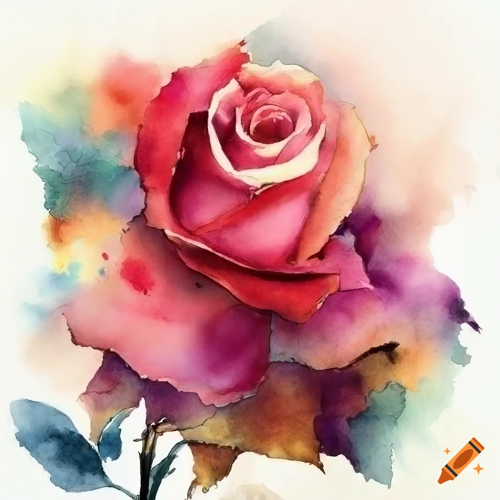 high-resolution watercolor roses