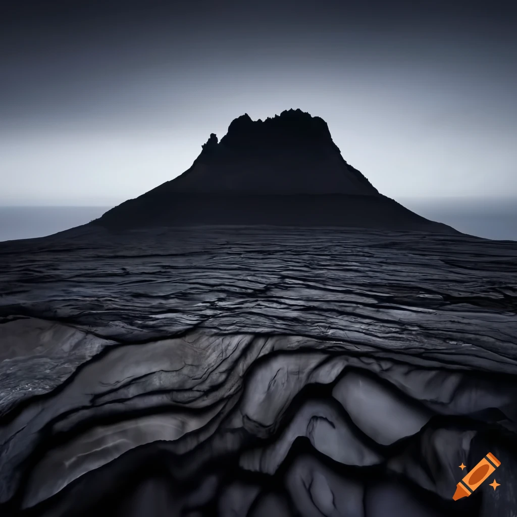 anthracite layers on a table mountain