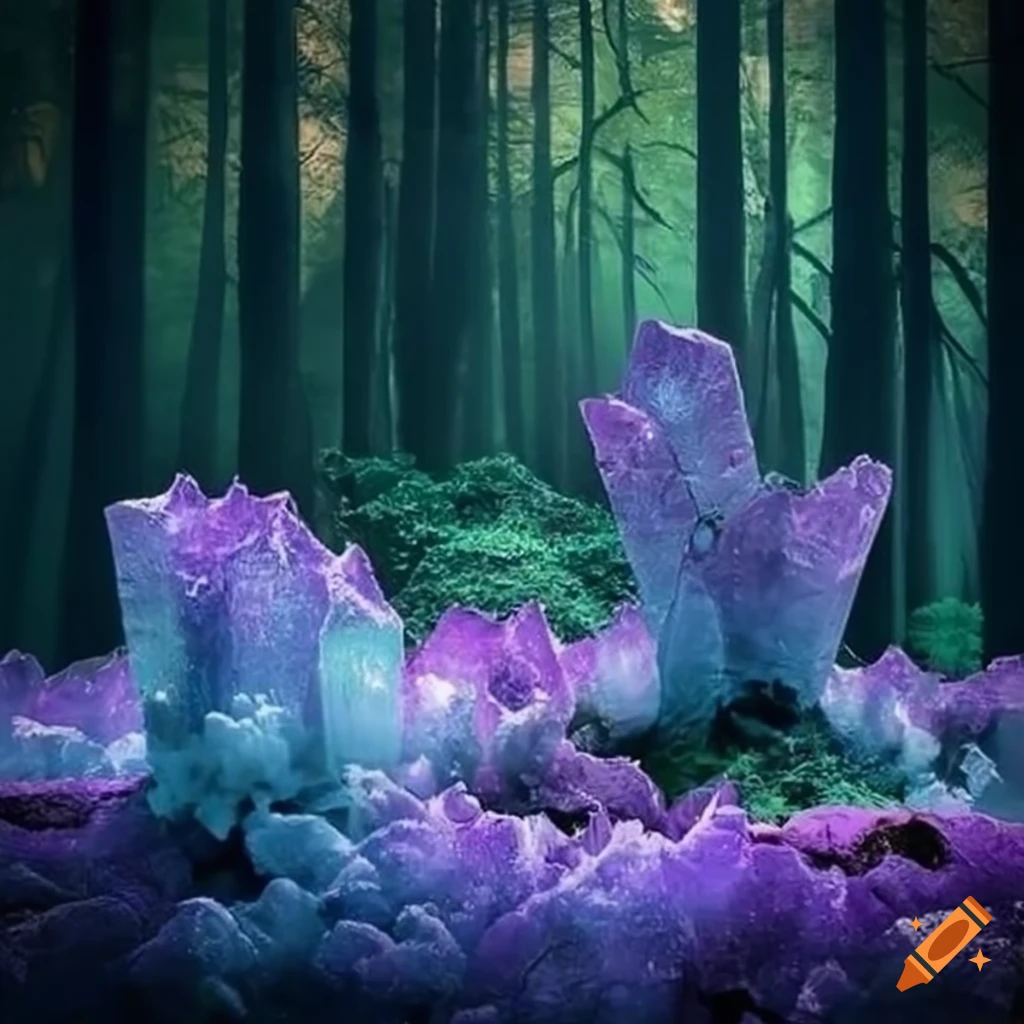 Un bosque hecho de cristales