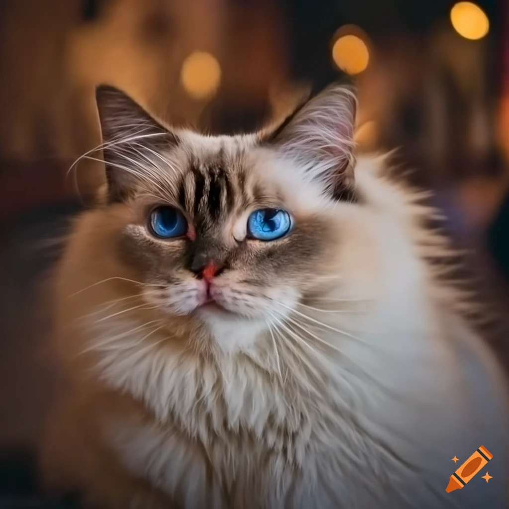 Luxurious ragdoll cat with an attitude on Craiyon
