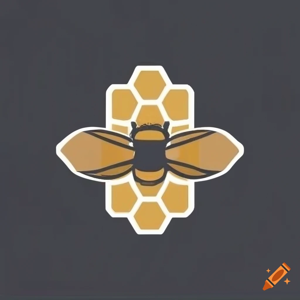 honeycomb logo with a bee