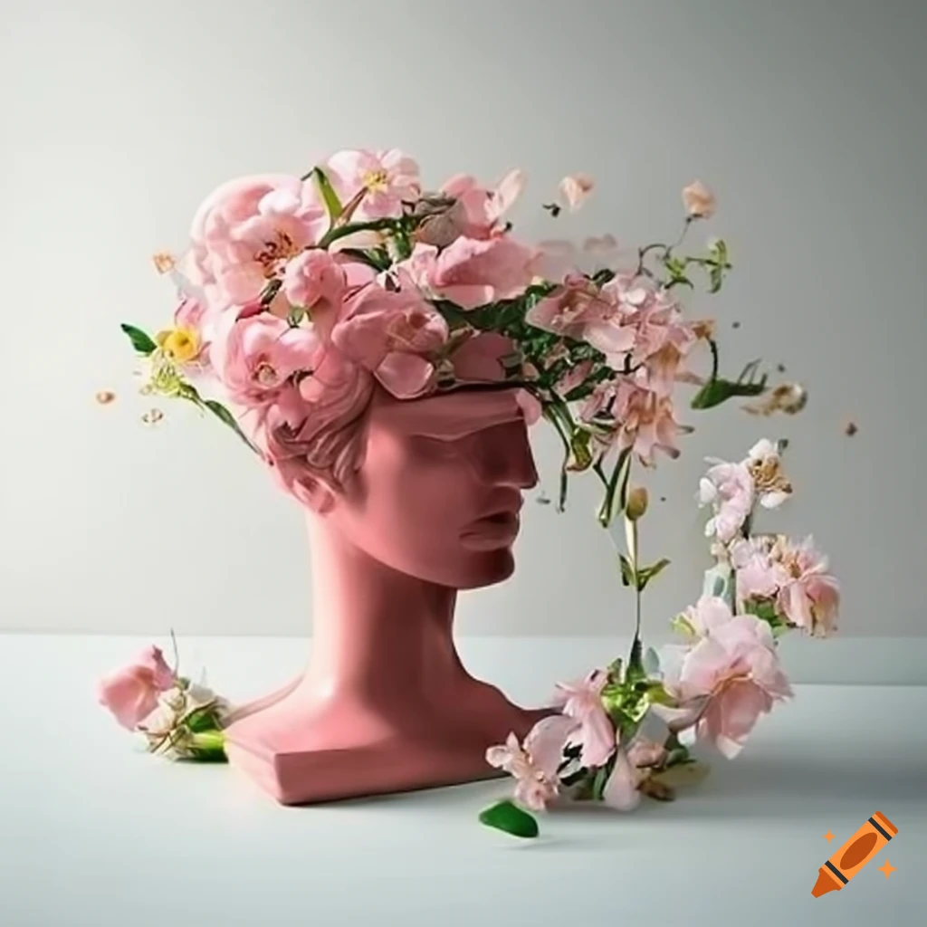 vase with blossoming flowers