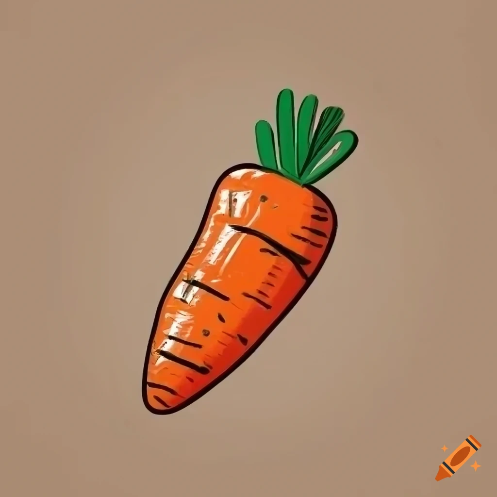 doodle art of a carrot