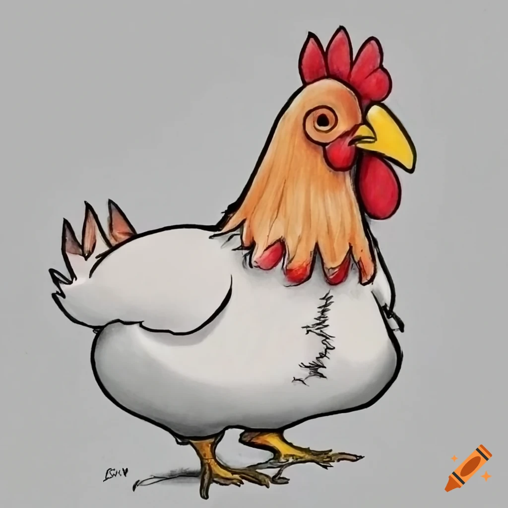 How to draw a Chicken Hen | Easy Pencil Drawing - YouTube