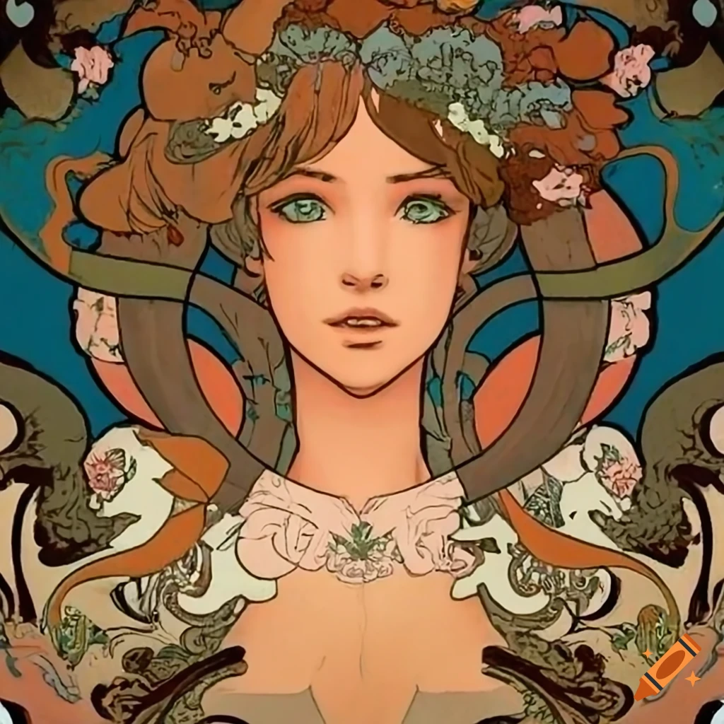 Alphonse mucha style