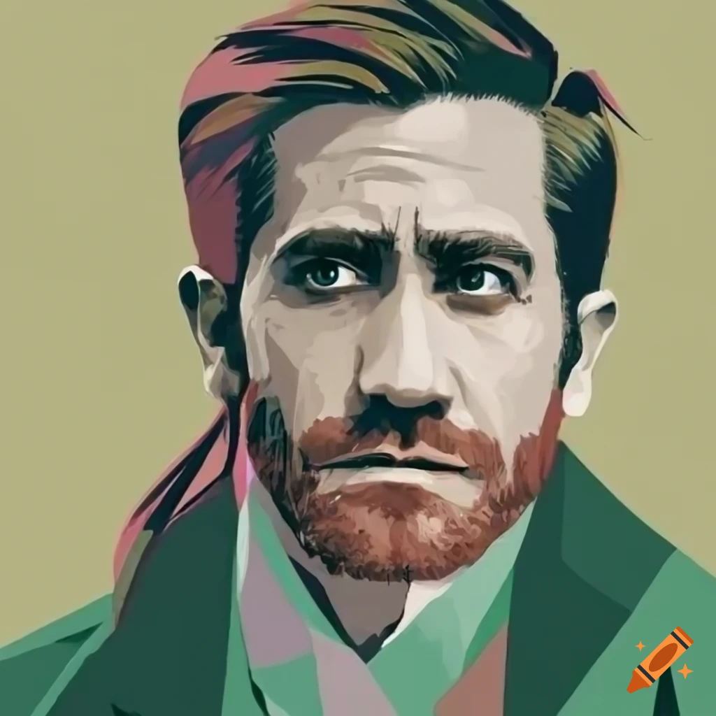 illustration of Jake Gyllenhaal in modern style