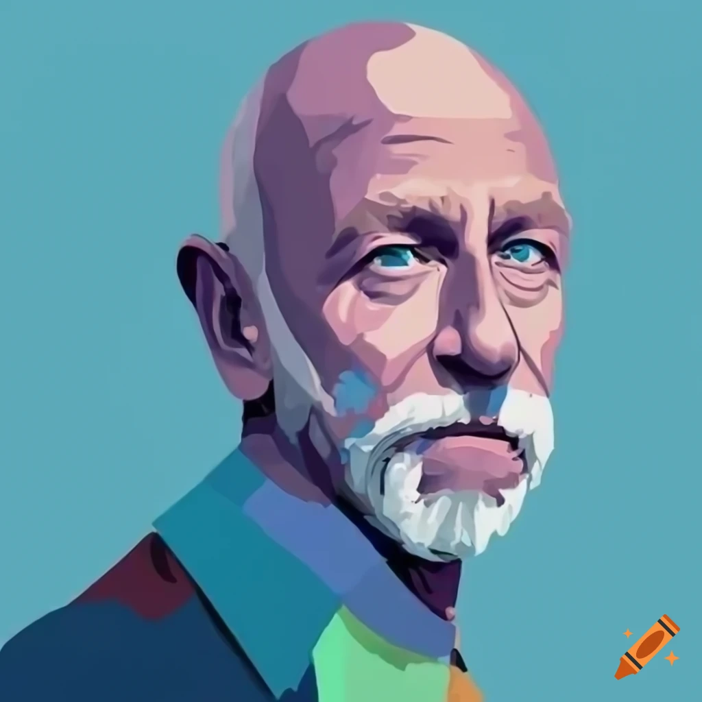 modern illustration of Corbin Bernsen in Spring 2023 Fashion color palette