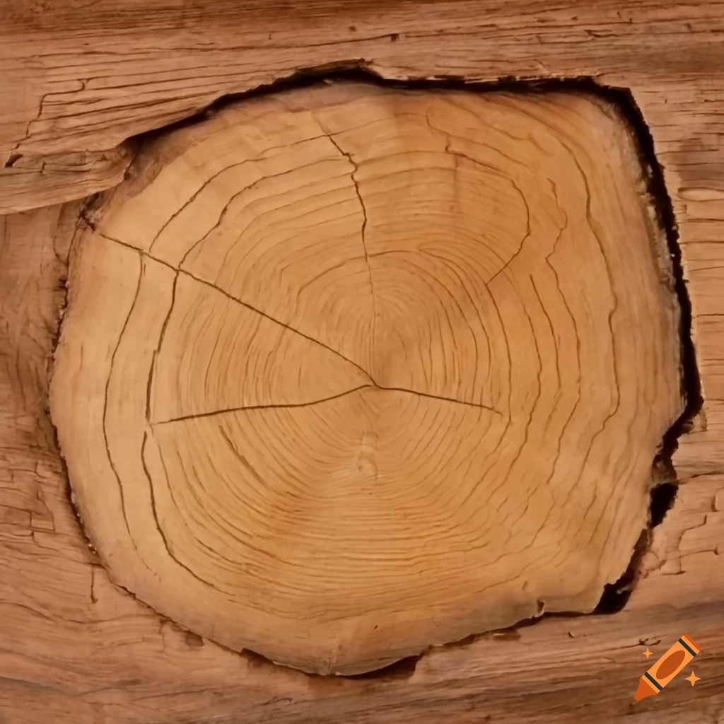 square-shaped oak log