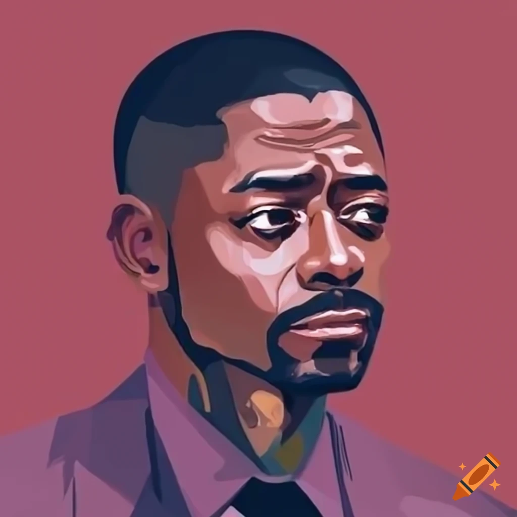 illustration of Dulé Hill in modern fashion style