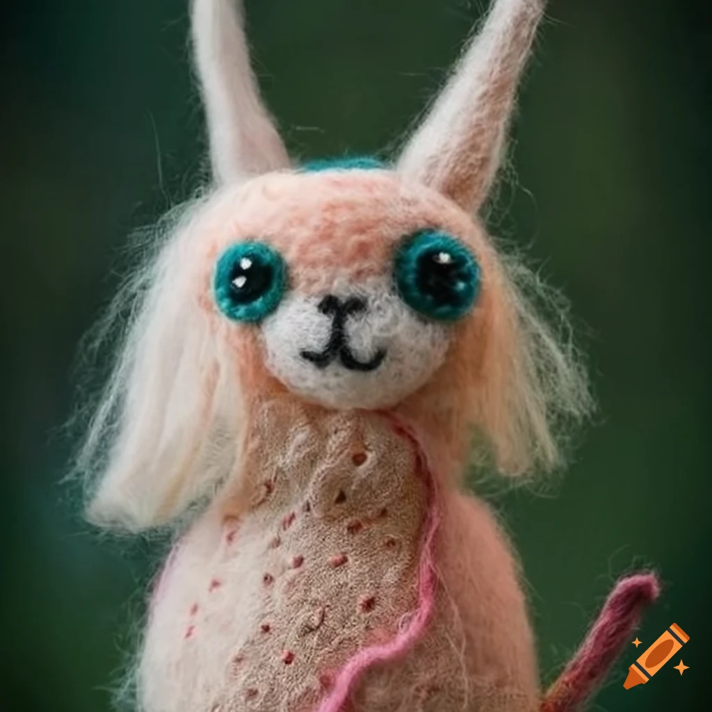 trendy felted wool creatures